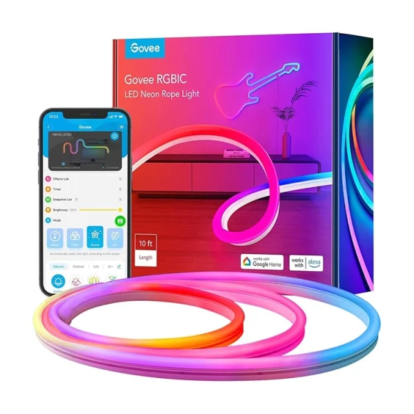 چراغ نئونی هوشمند 3 متری گووی Govee RGBIC LED Neon Rope Light