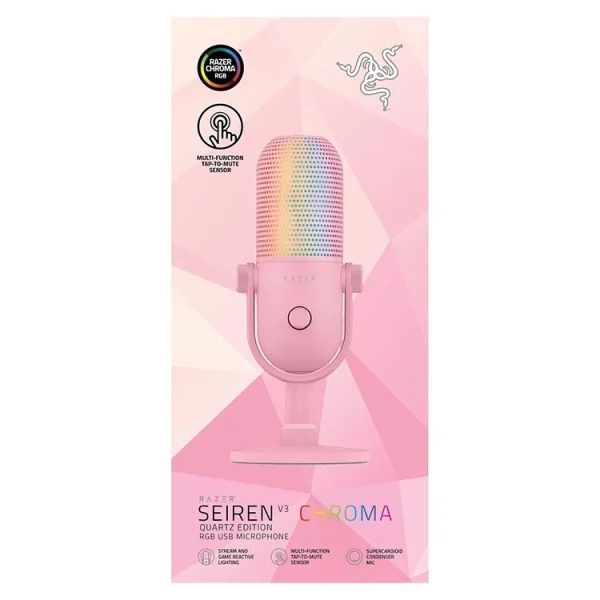 میکروفون استریم ریزر Razer Seiren V3 Chroma - صورتی