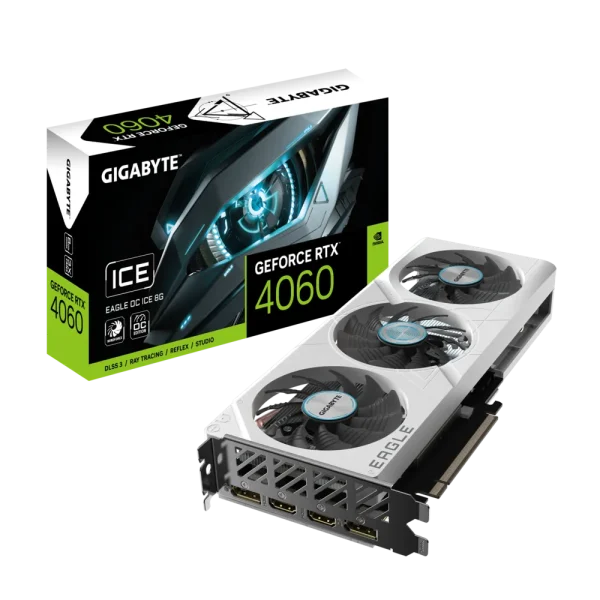 کارت گرافیک گیگابایت مدل GeForce RTX 4060 EAGLE OC ICE 8G